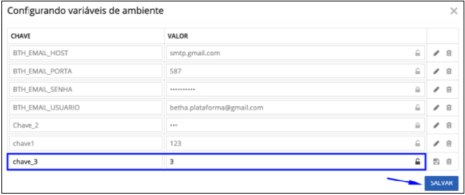 variaveis de ambiente