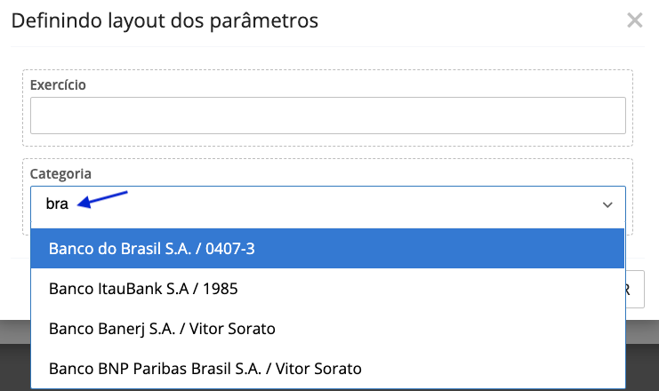 Parâmetros de Execução