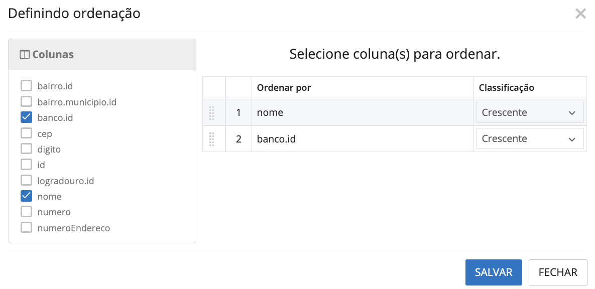 Parâmetros de Execução