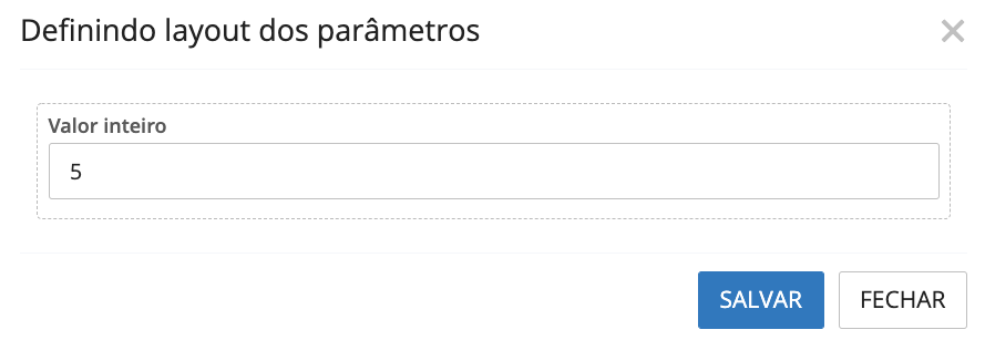 Parâmetros de Execução