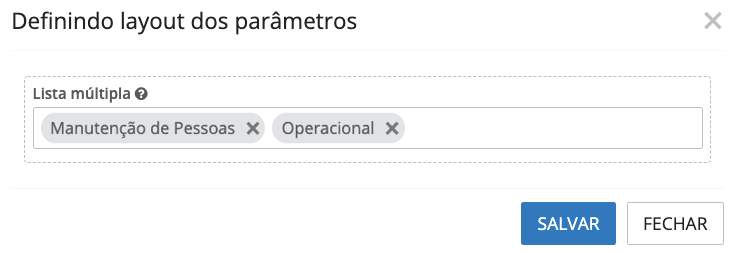 Parâmetros de Execução