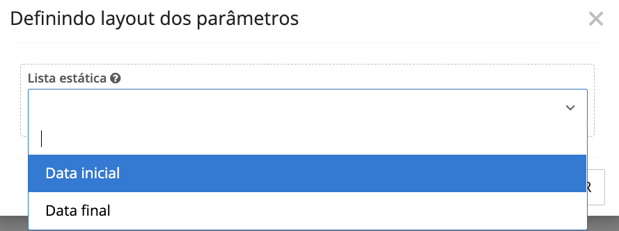 Parâmetros de Execução